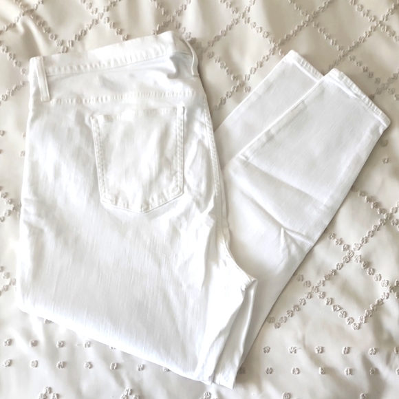 NWT J.Crew High Rise Toothpick White Jeans Plus Size 37 - Picture 2 of 5
